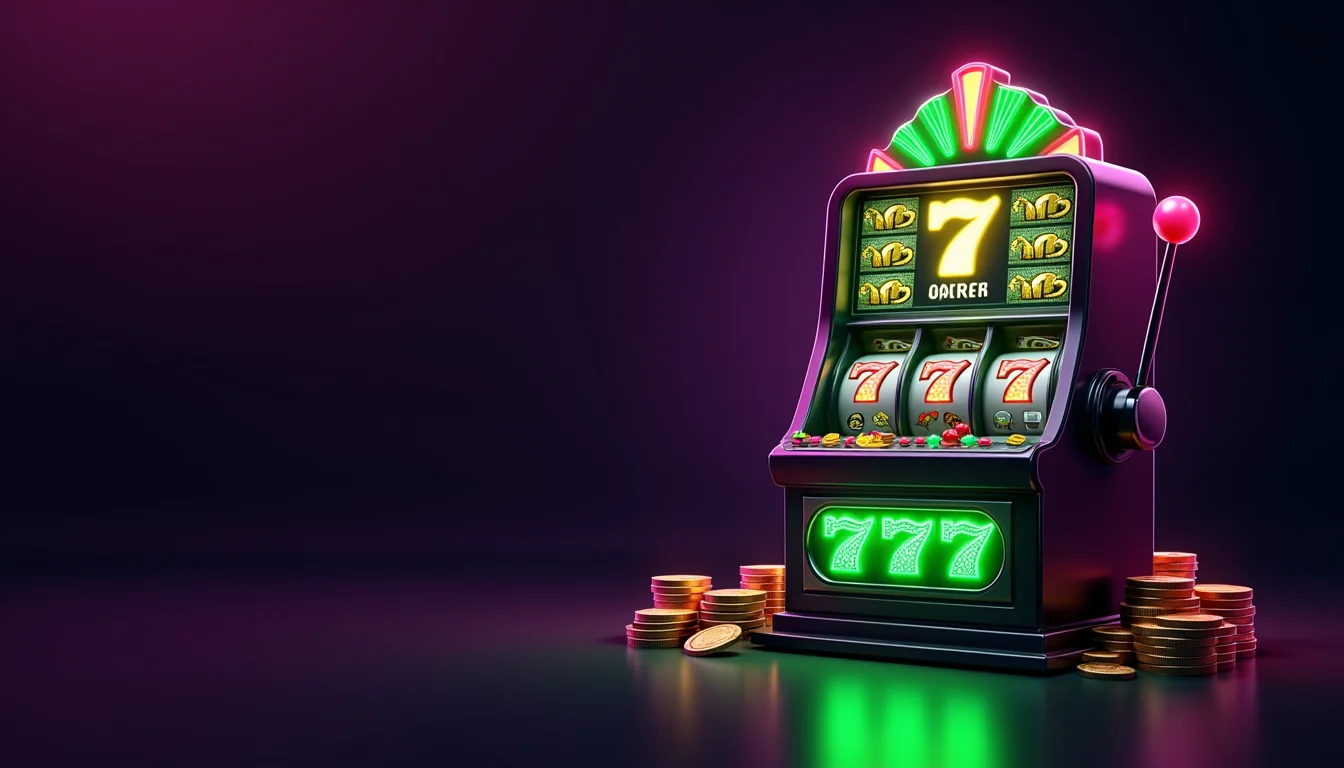 Slot game lobby with lemon highlight accents